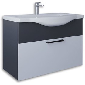 Resim TETA HOME Eko 80 Cm Mdf Banyo Lavabolu Alt Dolap 