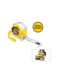Resim 12 Adet 5mt X 25mt Şeffaf Stoplu Şerit Metre 5468 Standart 