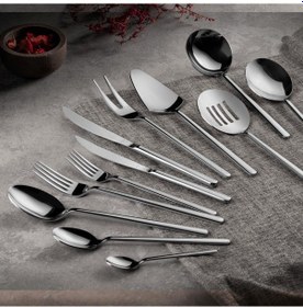 Resim Aryıldız Didim 89 Parça Parlak Çatal Kaşık Bıçak Takımı Kutulu 