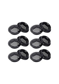 Resim Zcjb Yuvarlak Havalandırma Izgarası 35mm 30 Parça Dolap Elbisesi İçin Siyah-74671 