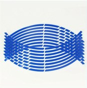 Resim Zhanglei001 Motosiklet Araba Tekerlek Reflektif Çıkartma Şeritleri Mavi 