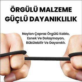 Resim Usams US-SJ588 Dijital Göstergeli 1.2m PD 20W Type-C to Lightning iPhone Hızlı Şarj ve Data Kablosu 
