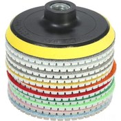 Resim Monyee 12 Parça 4" Elmas Islak Fırçalar Seti: Granit, Mermer, Tuğla, Beton İçin Zımparalama Ve Parlatma, 30-6000 Tane, Desteği Pad Dahil 