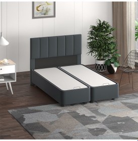 Resim Yatak Başlığı, Kamelya Yatak Başlığı Antrasit 140x100 Cm 