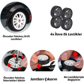 Resim Vardem Oyuncak Vardem Işıklı Uzaktan Kumandalı Full Fonksiyon 2.4g Şarjlı 1:24 Drift Atan Araba Rc Yarış Arabası 15+Km Hız 