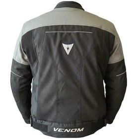 Resim Venom Motosiklet Montu Dynamic Siyah-gri 4 Mevsim Motorcu Montu 