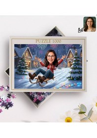 Resim Bk Gift Kişiye Özel Kadın Yılbaşı Karikatür Tasarımlı 1000 Parça Profesyonel Puzzle-7, 1000 Puzzle, Yeni Yıl Hediyesi, Yılbaşı Hediyesi Kobitmeyencom3 
