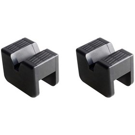 Resim Kriko Standı Pedleri, Evrensel Araba Kauçuk Kriko Ped Adaptörü Kaymaz Yuvalı Çerçeve Ray Koruyucu, 2 Paket 