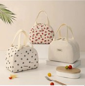 Resim Kosona Kahverengi Korduroy Yarıçember Isı Saklama Çanta - Çalışan/öğrenci Bento Box İçin Sağlıklı Yemek Taşıyıcı 