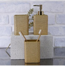 Resim Linen Diş Fırçalık Altın 