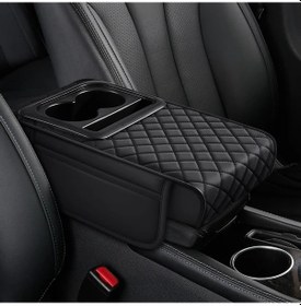 Resim Xuweiwei 25 Yıl Universal Araç Konsol Kolçak Yükseltilmiş Deri Kolluk Mysterious Black 