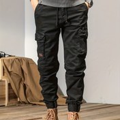 Resim CAAYU Erkek Taktik Jogger Pantolonlar - Çok Cepli, Dayanıklı Pamuk Karışımı, Rahat Kalıp ile Çok Yönlü Yeşil Kargo Pantolon, Günlük, Hip-Hop, Y2K Tarzı, Sokak Giyimi ve Teknoloji Giyimi için 