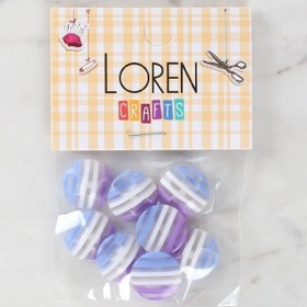 Resim Loren Crafts 8'li Desenli Düğme - 1092 