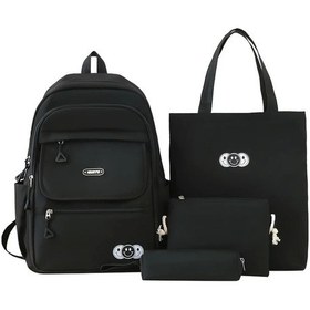 Resim Honeybeeshop Siyah Okul Çantası Sırt Çantası Öğle Yemeği Bento Kutusu Öğretmenler İçin Siyah 