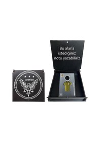 Resim Fenerbahçe Lisanslı Çubuklu Forma Çift Taraflı Anahtarlık Kanarya Ahşap Kutulu Sarı - Lacivert 