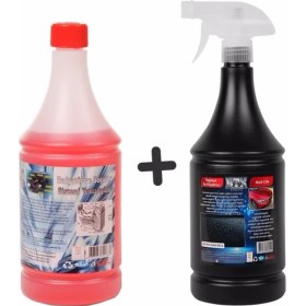 Resim Dtx Kimya Oto Kalorifer ve Petek Temizleme (Solventli) 1 Lt & Yağmur Suyu Kaydırıcı,hızlı Cila 1 Lt 