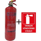 Resim Mapeks 2kg Yangın Tüpü ve Yangın Tüpü Levhası 2li Set 