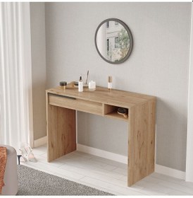 Resim Bohem Makyaj Masası 100cm Aynalı Çekmeceli Sepet Boh18-s Kahverengi 