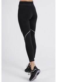 Resim Nike Swoosh Women's Graphic High-rise 7/8 Leggings Pamuklu Yüksek Belli Tayt Siyah 