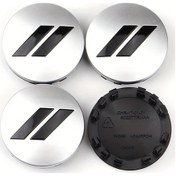 Resim Chuangyinshop Silvery Hub Caps 4lü Set Siyah Kırmızı Gümüş 63mm Abs Plastik Jant Kapakları 