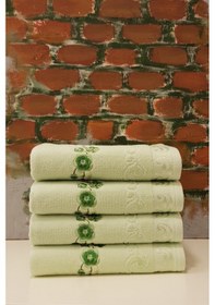 Resim Özdilek Dila V3 Nakışlı 4'lü Havlu - Y. Yeşil Çok Renkli 