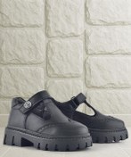 Resim Rakerplus Siyah Mat Cırt Cırtlı Metal Detaylı Kız Çocuk Günlük Ayakkabı 