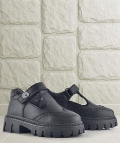 Resim Rakerplus Siyah Mat Cırt Cırtlı Metal Detaylı Kız Çocuk Günlük Ayakkabı 