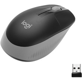 Resim logitech M190 Büyük Boy USB Alıcılı 1.000 DPI Kablosuz Mouse - Açık Gri 