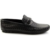 Resim Siyah Baskılı Leather Erkek Loafer Ayakkabı E01623202003 Çok Renkli 