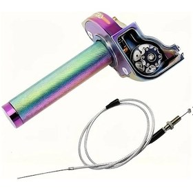 Resim Hightower Multicolored Cnc Alüminyum Hızlı Twist Gaz Kumanda Kolu 22mm 7 8 İnç 