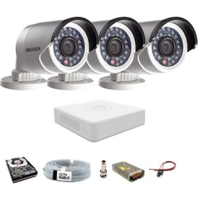 Resim Haikon 3 Kameralı Güvenlik Sistemi Dış-Mekan-Hdd-Jack-Bnc-Konnektör Proje Kamera 