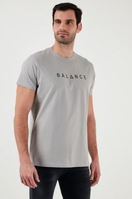 Resim Buratti Pamuklu Slim Fit Bisiklet Yaka T Shirt Erkek T SHİRT 541BALANCE 