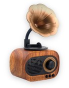 Resim OWWOTECH B5 Nostaljik Mini Radyo Gramofon Bluetooth/radyo/usb/sd Speaker 