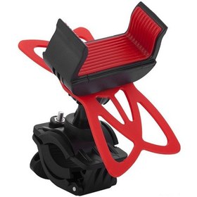 Resim Vkemall Bisiklet Telefon Tutucu - 360 Derece Dönebilir, Titreşim Önleyici, Güvenli Bağlantılı Kırmızı 