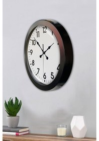 Resim 36 Cm Siyah Metal Standart Duvar Saati Diğer 