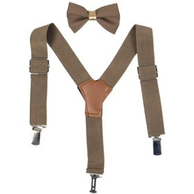 Resim Mammakid Kahverengi Çocuk Papyon Askı Set (1-6) Yaş Uygundur 