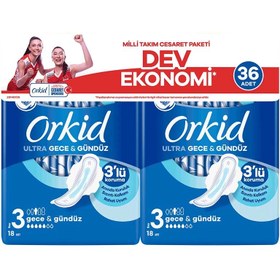 Resim Orkid Ultra Ekstra Cesaret Paketi Hijyenik Ped 36'lı 