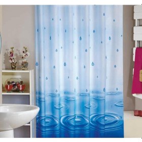 Resim Zethome Jackline Banyo Duş Perdesi 5020 Tek Kanat Mavi 1X120X200 Mavi 