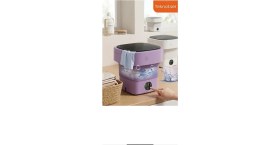 Resim Eser Ticarett Katlanabilir Mini Çamaşır Makinesi Taşınabilir Pratik Seyahat Tipi Yıkama Makinesi 