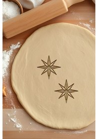 Resim Yıldız Kurabiye Kalıbı, Hamur Şekillendirici, Bisküvi Kalıbı, Kolay Kesim Ucu Beyaz 