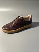 Resim Butik NOBLE SHOES HAKİKİ DERİ KOYU KAHVE KADIN SNEKAER 