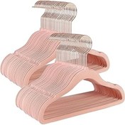 Resim HERŞEYBURDAMODA Sogmics Çocuk Elbise Askısı, 50'Li Set, Pembe Altı Kacalı, Kaymaz, Yer Tasarruflu, Elbise Dolabı İç 