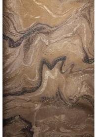 Resim İthal 16m2 Duvar Kağıdı 3boyutlu Mermer Desen Simli Silinebilir Kahve 