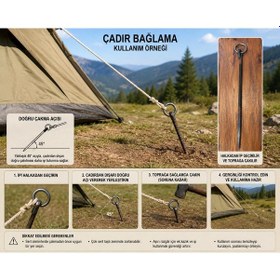Resim 4 Adet El Yapımı 12'lik Çelik 50 Cm Çadır Bağlama Kazığı, Küçükbaş Hayvan Bağlama Kazığı Çelik Kazık Siyah 