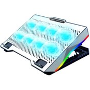 Resim Zr S608 Rgb 8 Fan Metalik Laptop Suğutucu 1 Adet 