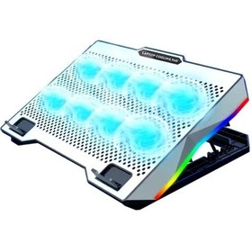 Resim Zr S608 Rgb 8 Fan Metalik Laptop Suğutucu 1 Adet 