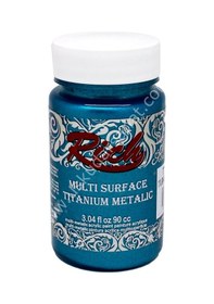 Resim Rich Multi Surface Titanium Metalik Boya 90 cc. 2172 TURKUAZ 