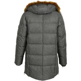 Resim Erkek Gri Kapüşon'Lu Termo Dolumlu Su Ve Rüzgar Itici Slim Fit Mont Ncs Jeans 4991-Gri 