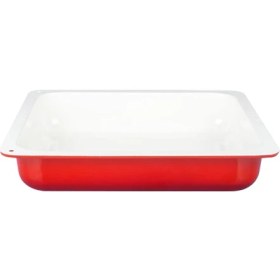 Resim Lava Döküm Gn 2/3 Gastronorm Küvet, Iç Renk Krem, Ölçü 35X32CM - Kırmızı 