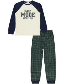 Resim Civil Boys Mode Baskılı 10-13 Yaş Pijama Takımı - Lacivert - Lacivert / 10-11 Yaş 